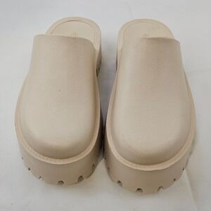 Mudd Beige Platform Clogs